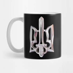 Ukrainian symbol silver tryzub Mug